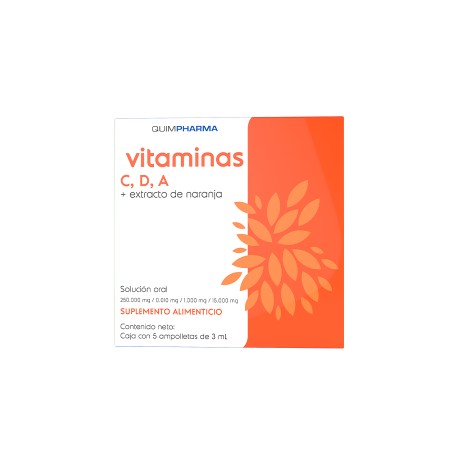Vitaminas C, D, A + Extracto de Naranja
