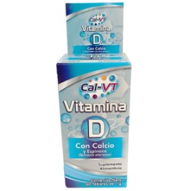 Cal-Vt Vitamina D 60 Tabletas